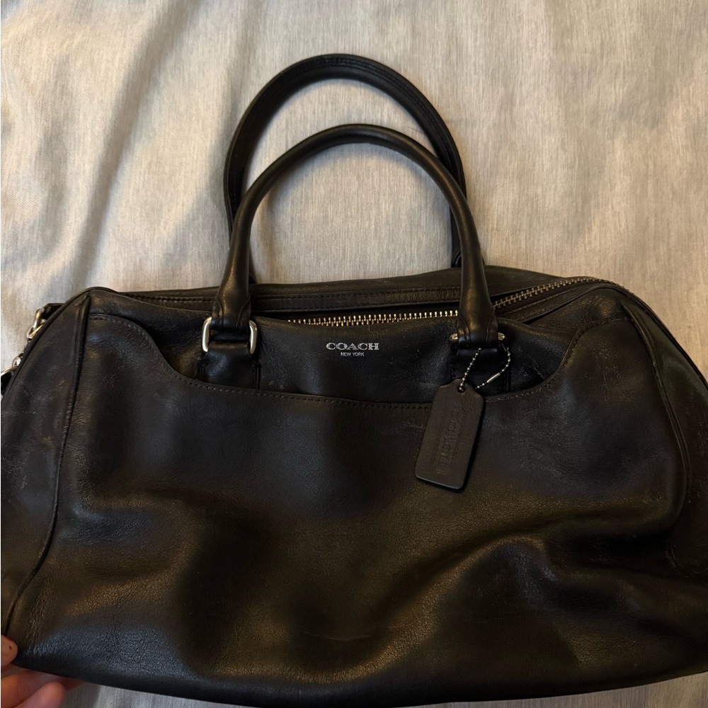 Coach Black Leather Satchel